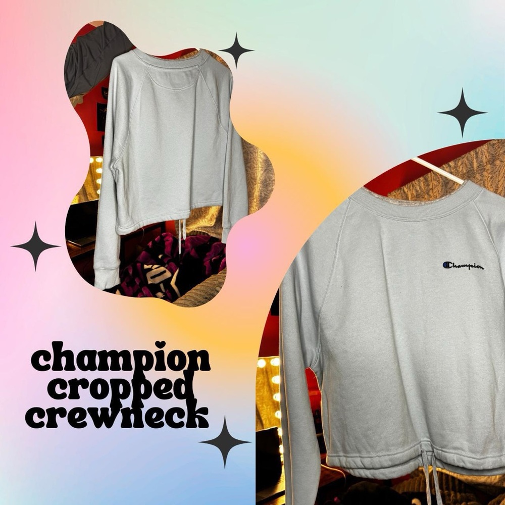 champion cropped crewneck
